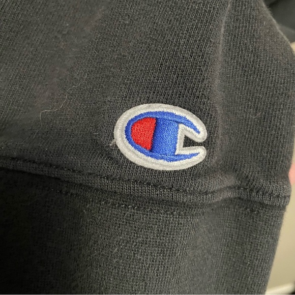 Champion Essential Black Long Sleeve Tee 100% Cotton Men’s Medium - Picture 7 of 10